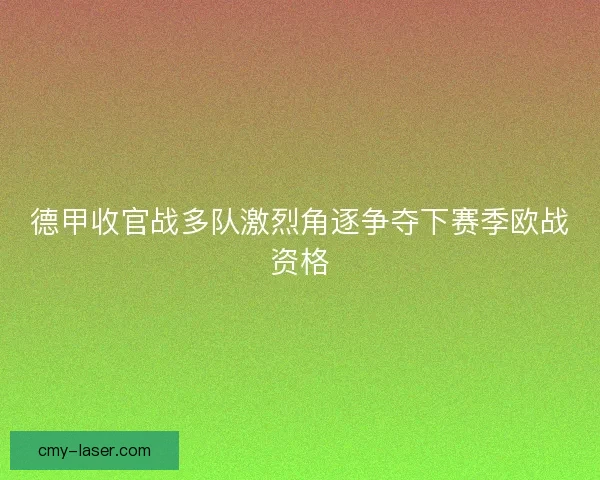 德甲收官战多队激烈角逐争夺下赛季欧战资格